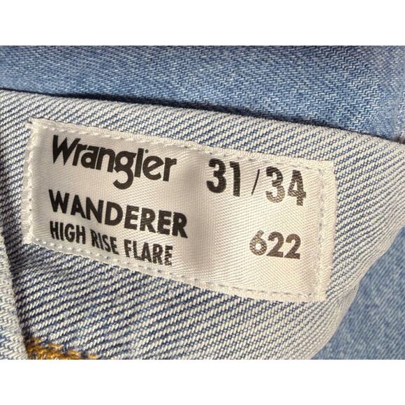 Wrangler Wanderer 622 High Rise Flare Women's Jeans 31x34 Boho Hemmed 31x29 - Picture 4 of 9